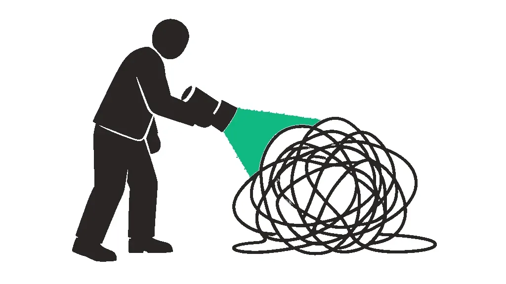 Illustration for the AI prompt: Explain Inherited Code or an Algorithm With Every Guess Labeled as a Guess
